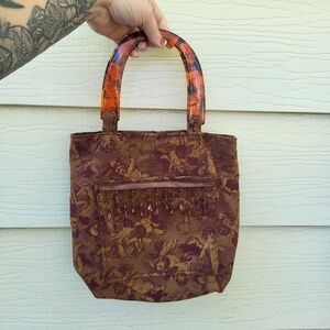 Whimsigoth Cherub Tapestry Handbag